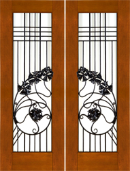 Contemporary Door with Iron Work