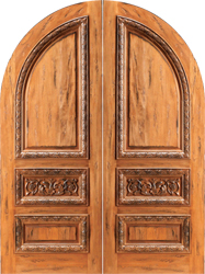 Rustic Entry Door in Arch and Segment