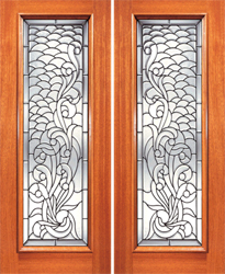 Door with Handcrafted Beveled Glass